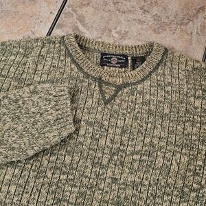 American Eagle Outfitters Men's Heavy Knit Sweater Green Tan Marled Size XL